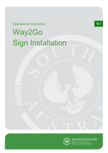 Way2Go Sign Installation - Department of Planning, Transport and