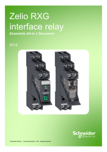 Zelio RXG interface relay