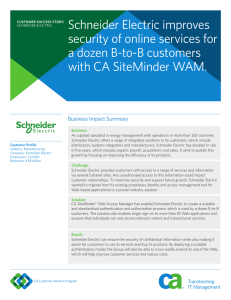 Schneider Electric improves security of online services for a dozen B