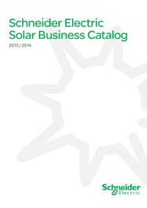 Schneider Electric Solar Business Catalog