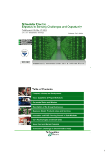 Schneider Electric Expands In Sensing Challenges and Opportunity