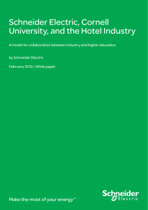 Schneider Electric, Cornell University, and the Hotel Industry