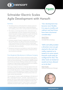 Schneider Electric Scales Agile Development with Hansoft