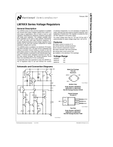 LM78XX Series Voltage Regulators