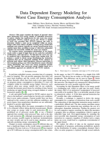 Data Dependent Energy Modeling for Worst Case Energy