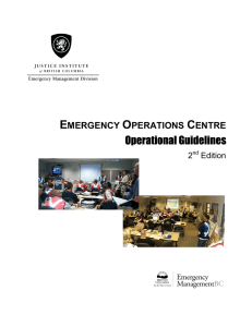 Emergency Operations Centre Operational Guidelines
