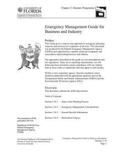 Emergency Management Guide for Business and Industry