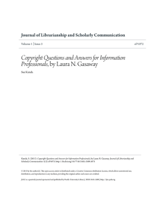 Copyright Questions and Answers for Information Professionals, by