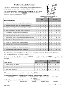 OPEC Parenting Skills Ladder (English) Revision 07.01.14