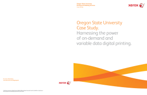 Oregon State University Case Study. Harnessing the power