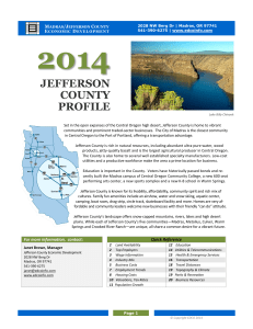 jefferson county profile - Economic Development for Central Oregon