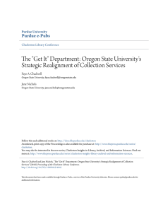 The "Get It" Department: Oregon State University`s - Purdue e-Pubs