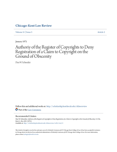 Authoriy of the Register of Copyrights to Deny Registration of a