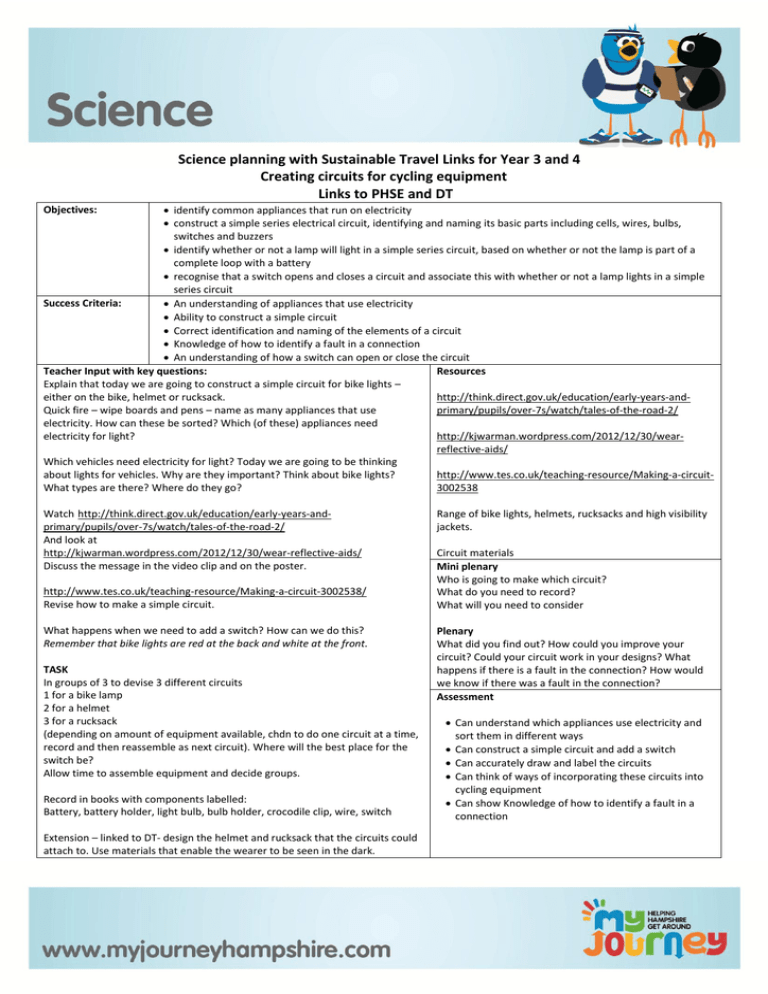 science-st-links-for-year-3-and-4-electricity