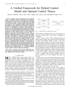 A Unified Framework For Hybrid Control: Model And Optimal
