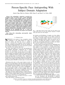 Person-Specific Face Antispoofing With Subject Domain Adaptation