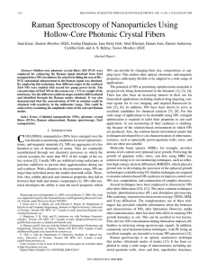 Raman Spectroscopy of Nanoparticles Using Hollow