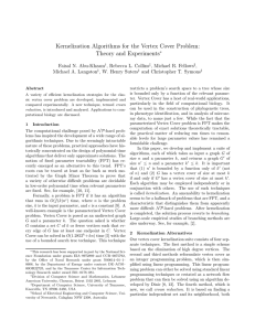 Kernelization Algorithms for the Vertex Cover Problem