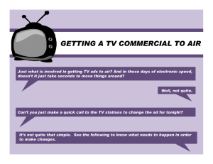 getting a tv commercial to air