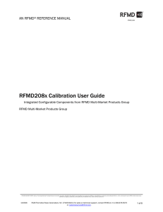 RFMD208x Calibration User Guide