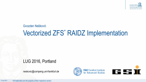 Vectorized ZFS* RAIDZ Implementation