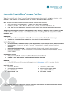 Services Fact Sheet - CommonWell Health Alliance