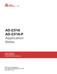 AD-237r6 AD-237r6-P Application Notes