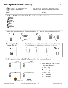 Thinking about CURRENT Electricity 1