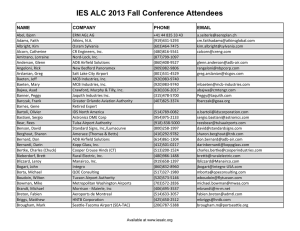 2013 Attendees List