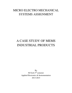 a case study of mems industrial products