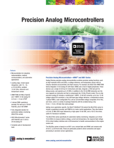 Precision Analog Microcontrollers