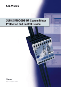 3UF5 SIMOCODE-DP System Motor Protection and Control