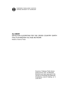 ali umair detection algorithm for the cross country earth faults in