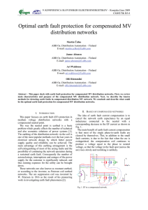 Optimal earth fault protection for compensated MV distribution