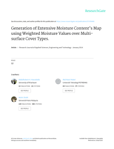 Generation of Extensive Moisture Content`s Map using Weighted