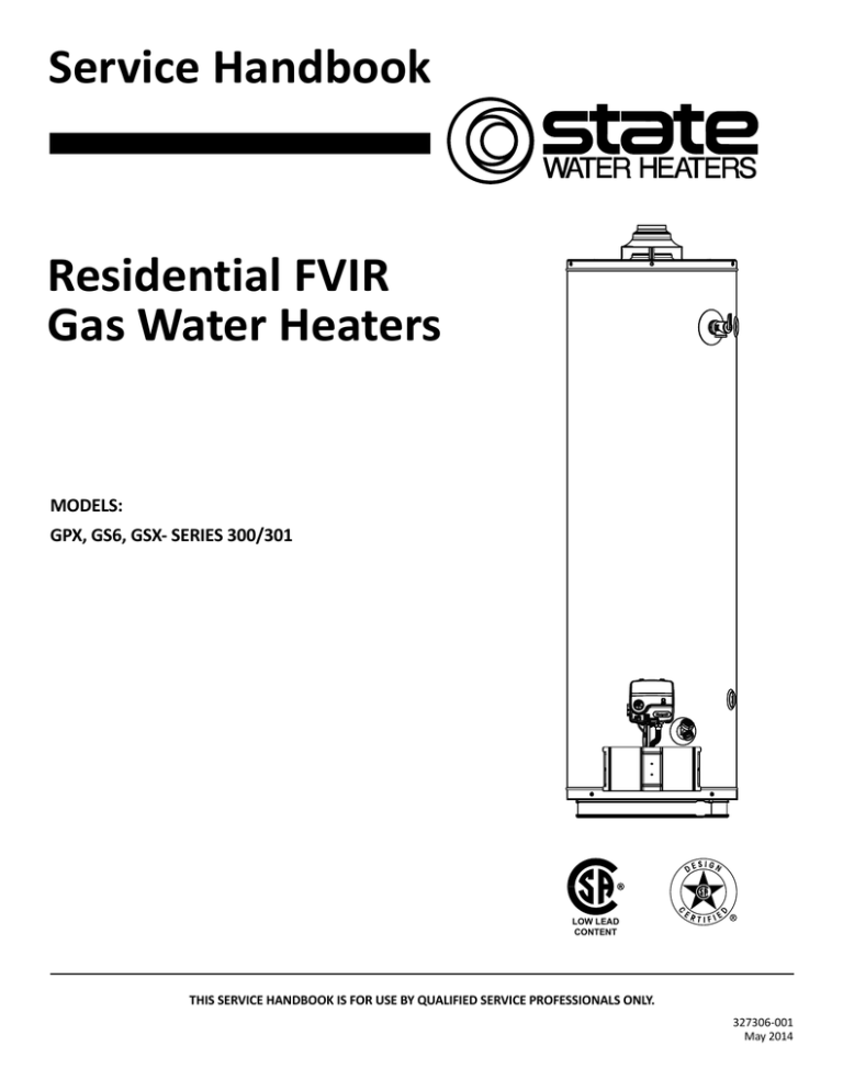 service-handbook-residential-fvir-gas-water-heaters