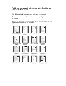 Parish and town council submissions to the Cheshire East