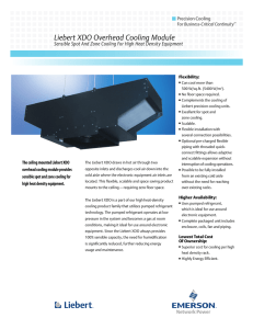 Liebert XDO Overhead Cooling Module