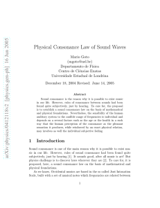 Physical Consonance Law of Sound Waves