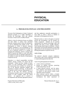 Physical Education Program of Studies