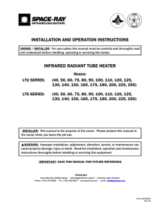 installation and operation instructions