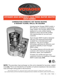 voyager high efficiency gas fired water heater ssvh series