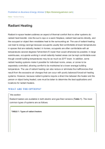 Radiant Heating - Business Energy Advisor
