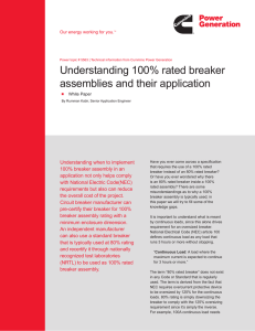 Understanding 100% rated breaker assemblies and their application