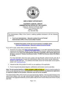 employment opportunity eleventh judicial circuit administrative office