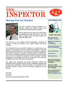 September - Electrical Inspectors` Association of BC
