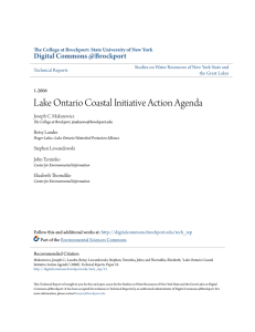 Lake Ontario Coastal Initiative Action Agenda