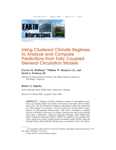 Using Clustered Climate Regimes to Analyze and Compare