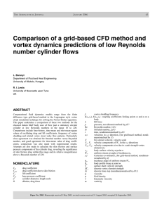 Comparison of a grid-based CFD method and vortex dynamics
