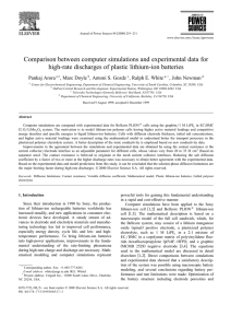 Comparison between computer simulations and experimental data